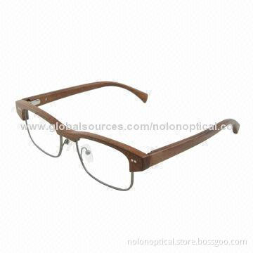Wood Eyeglass Frame with Metal Rim, OEM/ODM Orders Welcomed